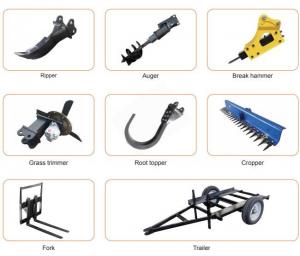 Quality HIGHTOP Construction Equipment Accessories Mini Excavator Log Splitter Ripper for sale