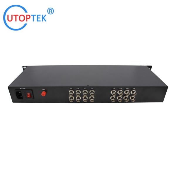 16ch 1080P BNC video, with Rs485 data, Fiber FC/SC/ST 20km, HD-CVI/AHD/TVI 1080P Coaxial Video over Fiber Converter