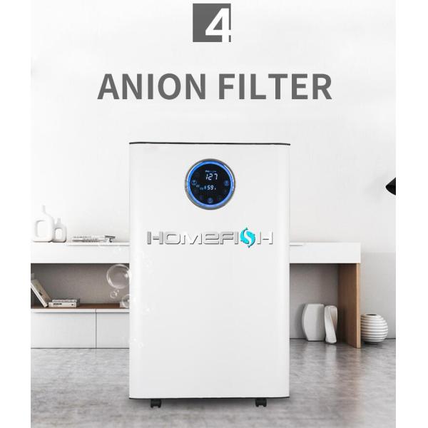 High Quality Household Large Coverage Air Cleaner Four Stage Filters Negative Ion Air Purifier With Air Quality Sensor