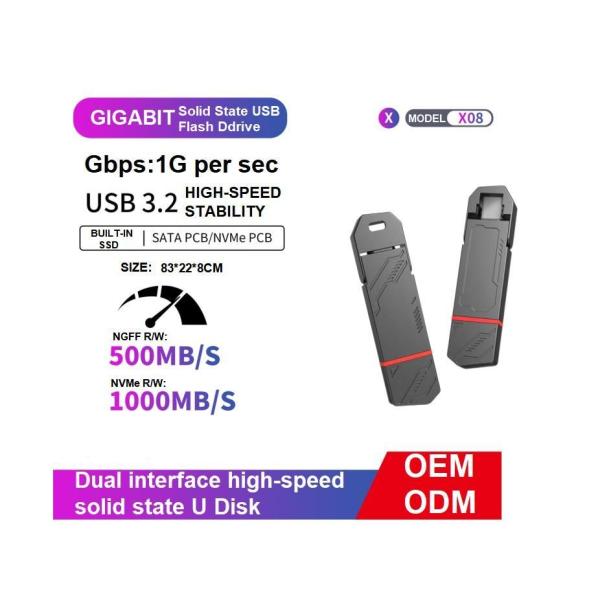 SATA Nvme 1tb Usb Flash Drive Read Speed Of Up To 550MB/S And A Write Speed Of 1000MB/S