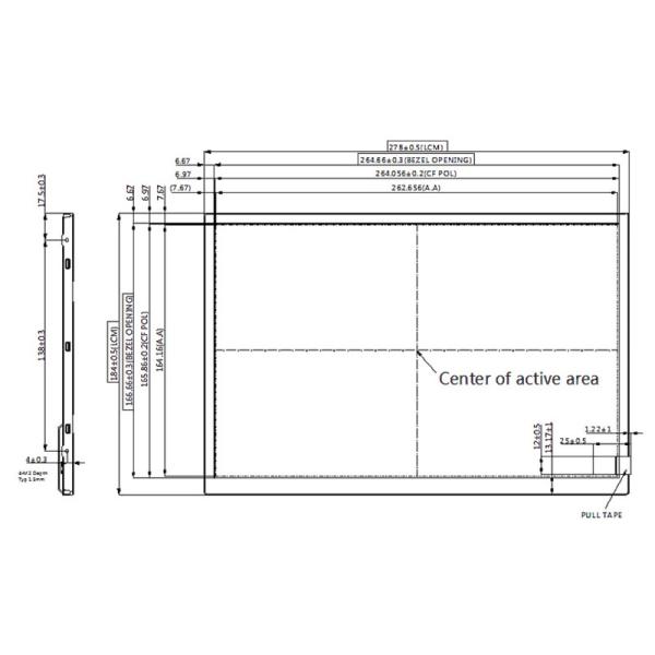 12.1 Inch TFT LCD Display 1280x800 GV121WXM-N80 HMI Screen 30pins LVDS