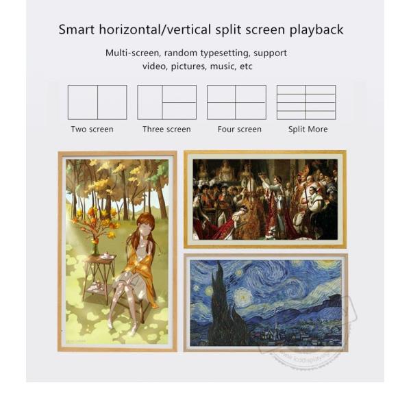 Wall Mount 43inch Wooden Art Frame LCD Display With VGA USB Connectivity And 350 Cd/M² Brightness