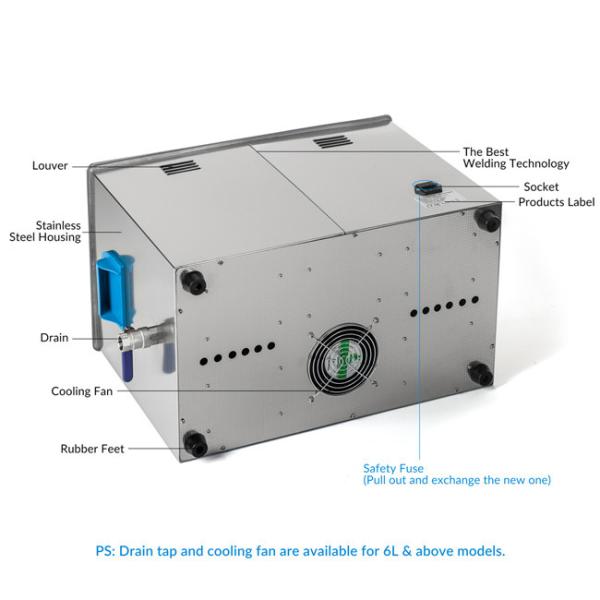 Digital Large Ultrasonic Cleaner 500W 27L Laboratory Usage VGT-2227QTD GT SONIC