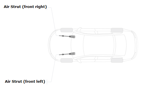 Mercedes-Benz S Class W221 Front Air Strut /air suspension shock absorbers Left or Right 2213204913 2213209313