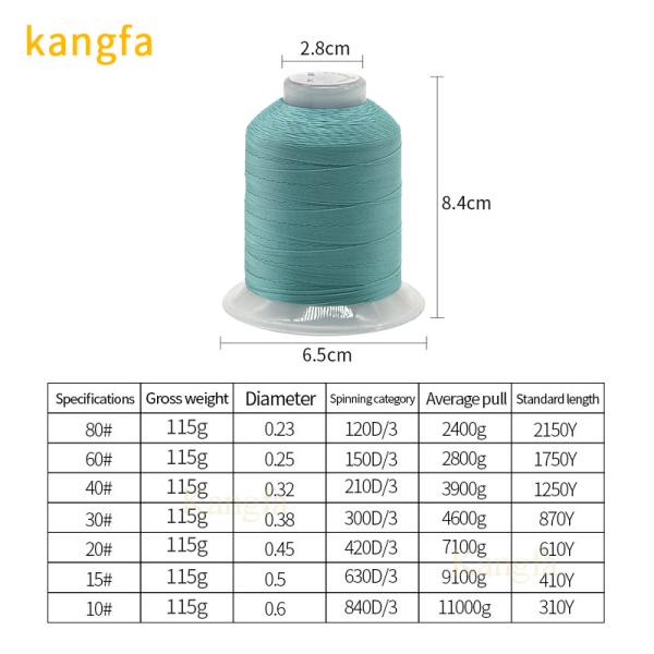 100g Net Weight Cone Strength Polyester Thread for Mattress Bags Free Sample Included