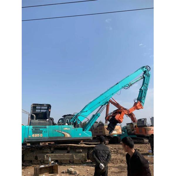 Wear Resistant SK380 Excavator Pile Driver Arm And Long Boom Q345B Q355B Material
