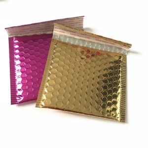 Reusable Metallic Bubble Mailers Envelopes Self Adhesive 6*9 Inch Custom Color