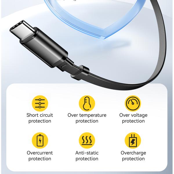 ESSAGER G652CU 65W USB-C GaN Charger With PPS Function Retractable Cable