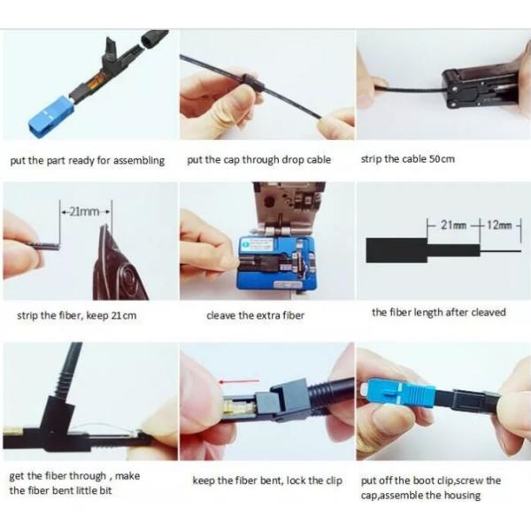 Drop Wire Quick Assembly FTTH Fast Connector Fiber Optic SC UPC Fast Connector