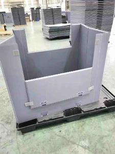 Quality Reusable Plastic Foldable Boxes Gray Collapsible Plastic Crates Rectangular for sale