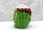 Home Decoration 3D Ceramic Cookie Jar Skull Big Eyes Design Dolomite Food
