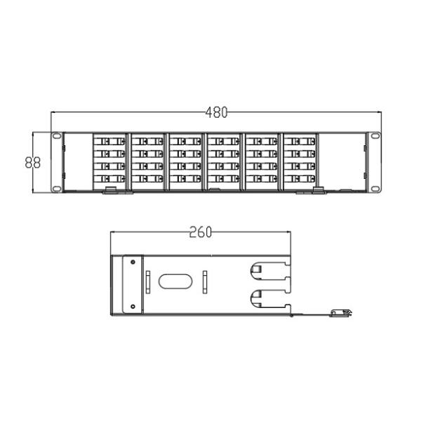 DA-ODU48-SC-D 2U ODF Unit Distribution Type