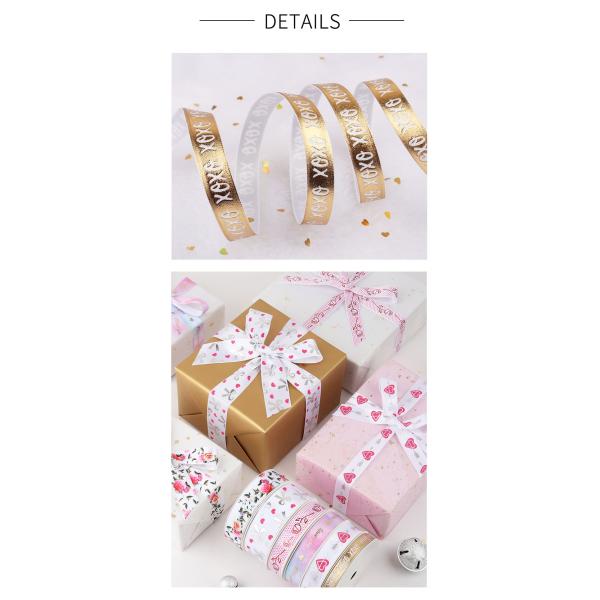 High Quality Custom logo Band For Wedding Party Decoration Single Side Romantic Satin Printed Ribbon