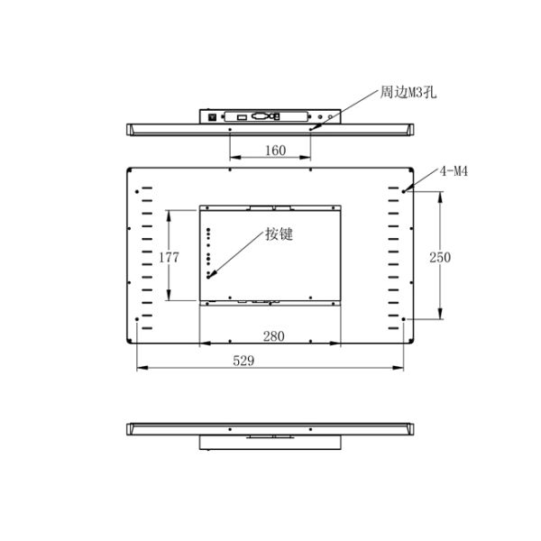 ZXTLCD 23.8 Inch Capacitive Screen External Embedded Terminal Android Industrial Resistive Touch Display All-in-One