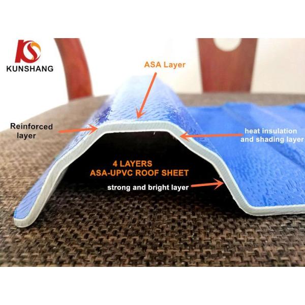 4 Layer ASA Coating PVC Trapezoidal Roof Sheets White ASA Surface UPVC Roofing Sheet
