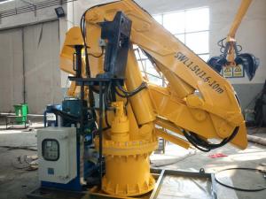 Quality Yellow Small Knuckle Boom Crane, 1.5t@10m Foldable Ocean Crane For Sale for sale