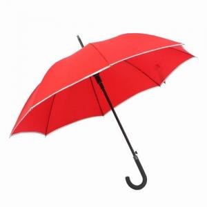 Quality Compact Wind Resistant Umbrella , Red RPET Fabric Lightweight Golf Umbrella for sale