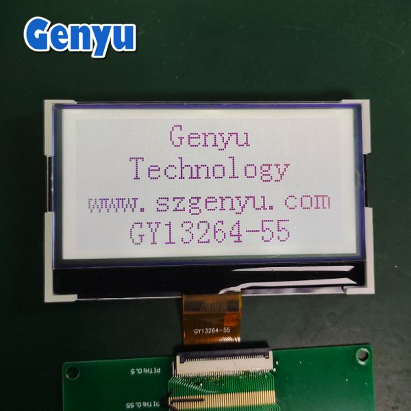 Square Round Programmable Monochrome STN/FSTN 12864 128*64 128X64 Graphic LCD Display with Customizable Backlight Color