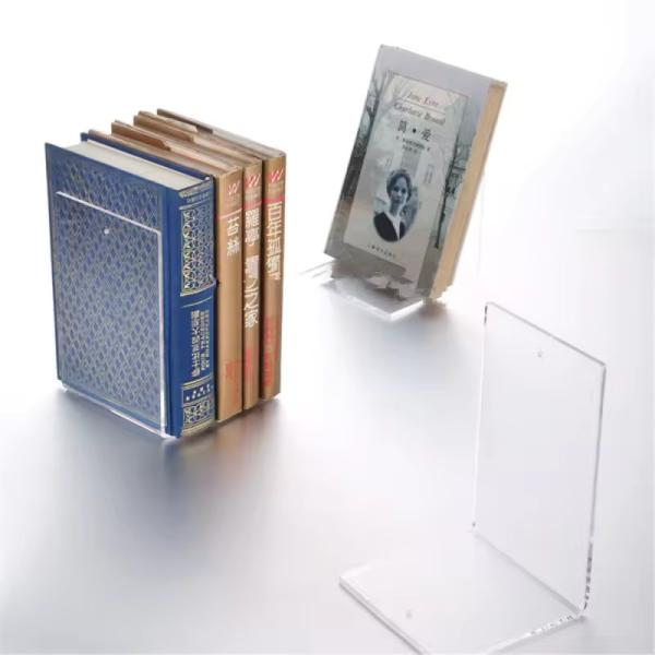 Custom Size Acrylic Bookends Plexiglas Shelves Heavy Duty Desktop Book Organizer