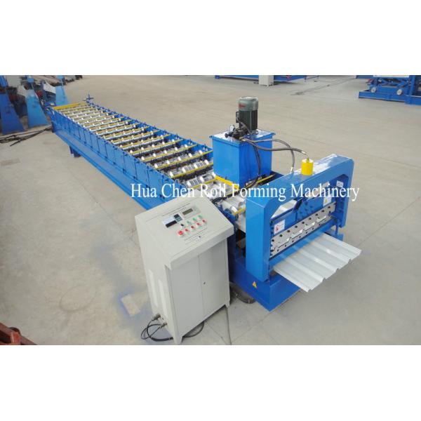 Speed 10 - 15m / min Roofing Sheet Roll Forming Machine For Construction Material