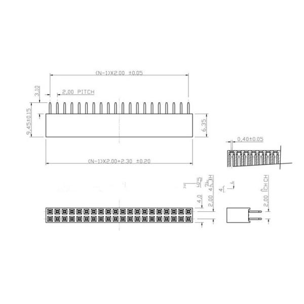 2.00MM 40P Board to Board Connector