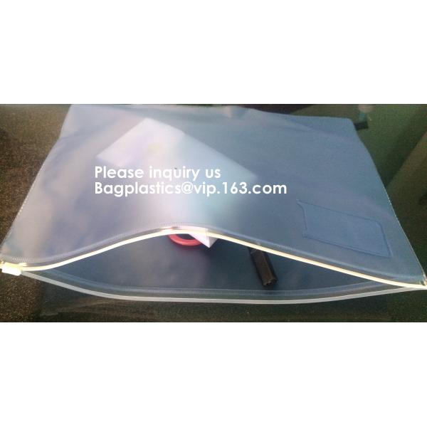 Waterproof Clear Plastic File Document File Bag For Bill Invoice Note File,Zip Plastic EVA Bags Blank Packaging Pouch