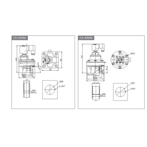 Goyen 0.6Mpa In Line Diaphragm Operated Pulse Jet Valve , Remote Pulse Jet Valve