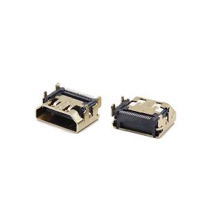 Quality UL94V-0 HDMI Cable Connectors 19 pin type a connector SMT Type SGS Without Ear for sale
