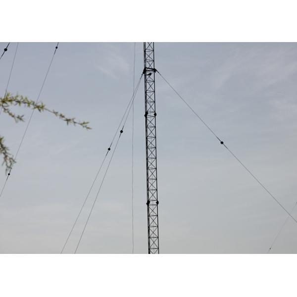 GSM Guyed Line Telecommunication Tower , ASTM A572 Grade 50 Lattice Steel Towers