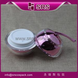 China Shengruisi Packaging cute acrylic container J016 apple shape cosmetic jar on sale
