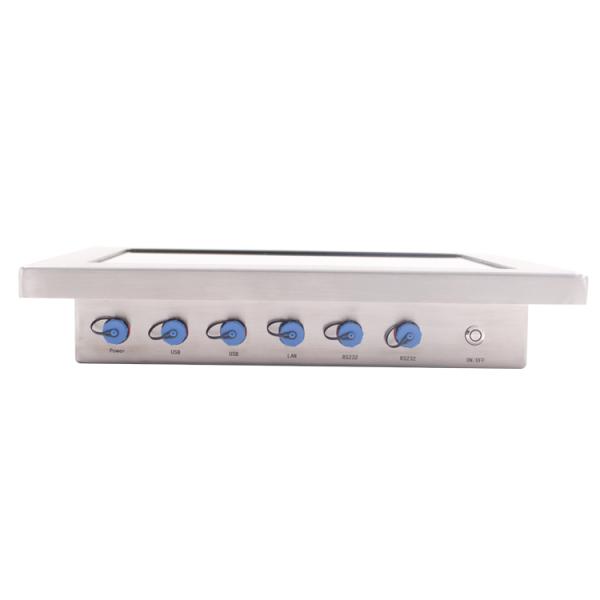 1.5mm SS Waterproof Panel PC , 1000nits Fanless Industrial Computer