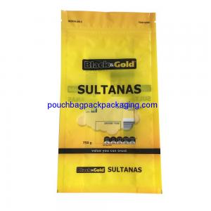 China Sultanas stand up bag with zip lock, stand up pouch for packaging on sale