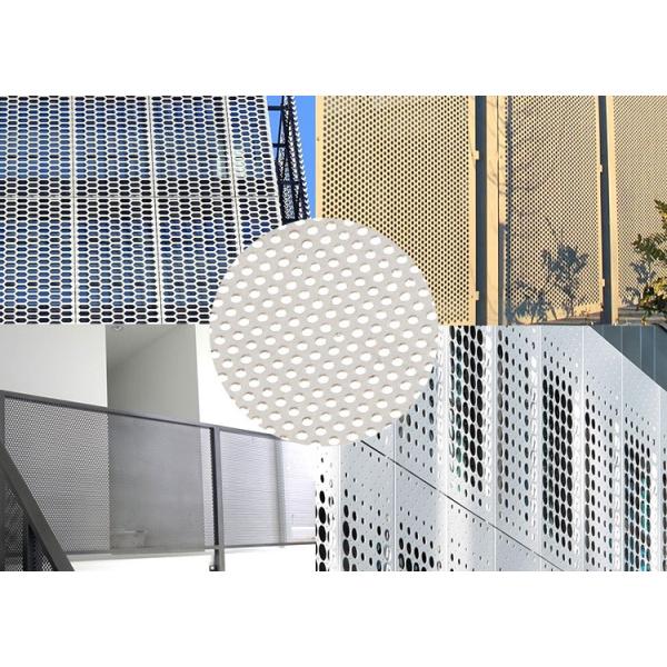 Galvanised Decorative Wire Mesh Panels Perforated 100mm Diameter