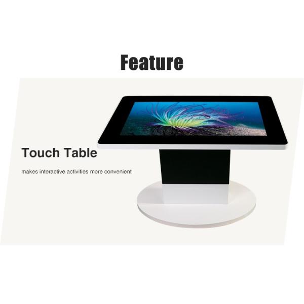 Waterproof 43 Inch All in One Floor Stand Capacitive Touch Table Kiosk For Resturant