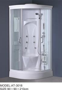 Quality White quadrant shower enclosure with hinged door ABS Material Bathtub for sale