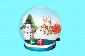 China King Inflatable Advertising 3m Merry Christmas Snow Globe Balloon on sale