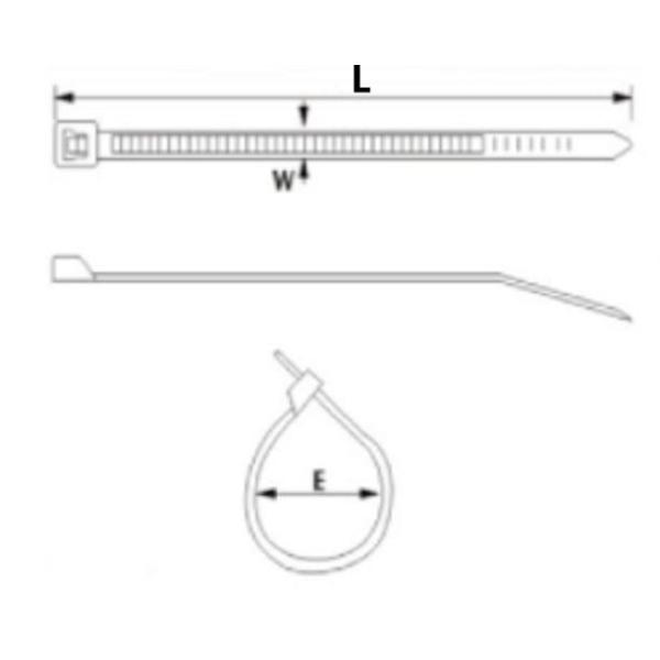 Red Self Locking Plastic Nylon Cable Tie 4.8x400mm For Binding Wire