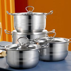 Quality Kitchen Sets Accessories Stainless Steel Cookware Non Stick Cooking Ware Cookware Sets with Handle for sale