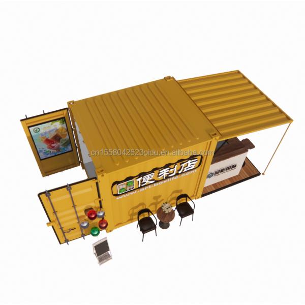 Log Wall 10ft Expandable Steel Container Prefab Container Bar for Outdoor Fast Food Modified Shipping Container Houses