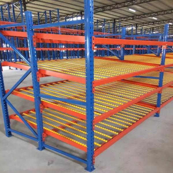 Industrial Adjustable Lane Gravity Racking System With Interchangeable Roller
