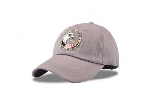 China Grey Embroidered Low Profile Baseball Cap , Girls Flexfit Baseball Hats Customized on sale