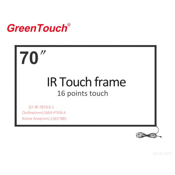 Multitouch Points Diy Laptop Screen Frame 70 Inch For TV , Ir Touch Overlay Frame