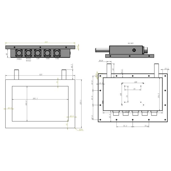12 Inch Wide Screen Industrial Touch Panel Computer / Embedded Panel PC 4G Module