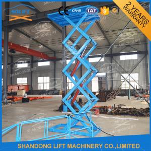 China Materials Lifting Warehouse Hydraulic Cargo Scissor Lift 1.6 ton 3.8m on sale