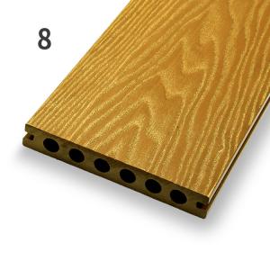 Patios 3D Composite Decking Commercial WPC Hollow Decking Profile