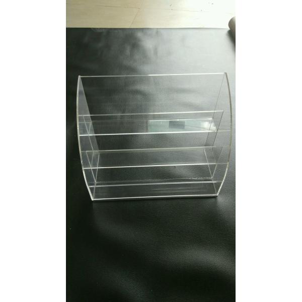 Clear 3- Shelve Tabletop Acrylic Nail Polish Display Rack Organizer Plexiglass Cosmetic Display Stand
