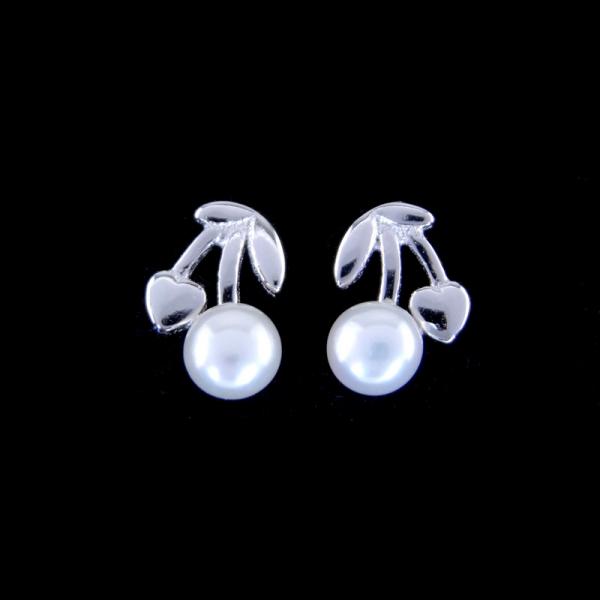 Buy Cherry Shape Children Silver Jewellery S925 Platinum With Real Pearl at wholesale prices
