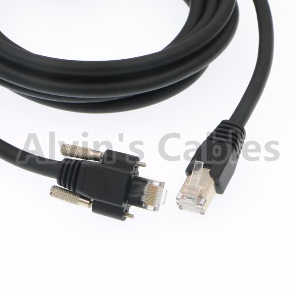 Alvin's Cables GigE Cat6 S STP Screw Lock Horizontal RJ45 DrC Cable for Basler Cameras 3M