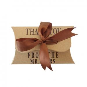 China Bow Tie Biodegradable Kraft Paper Food Packaging Sweety Pillow Boxes 7.5g on sale