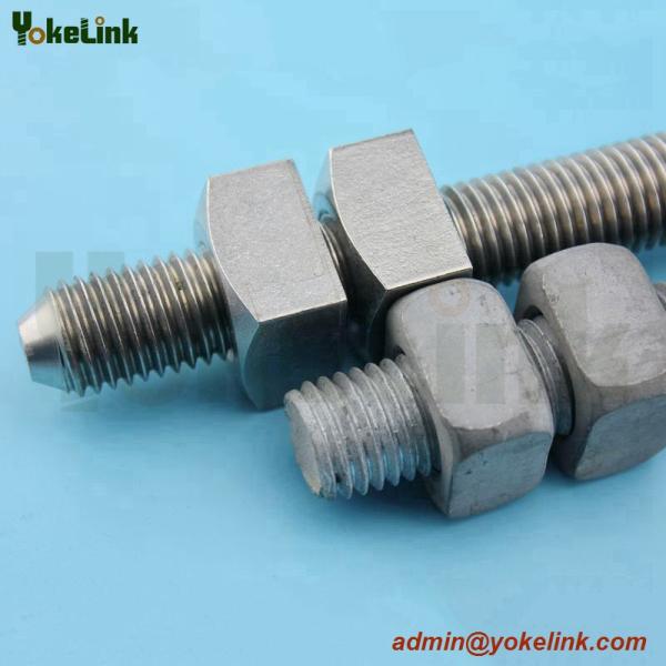 ASTM standard double arming bolt WITH SQUARE NUTS